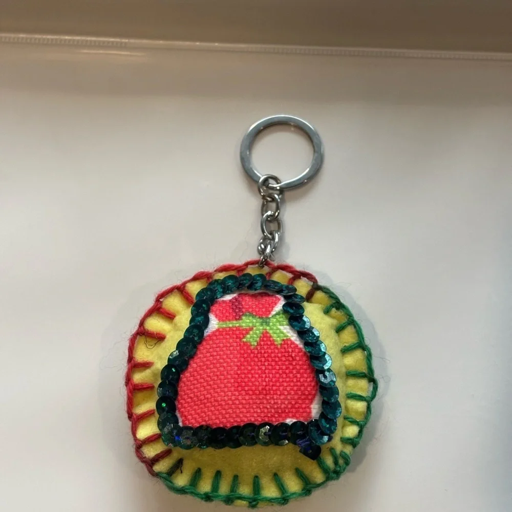 Colorful Keychain with Sequin Detail